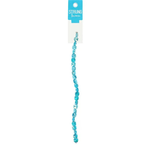 Blue AB Colour Flower Shape Strung Beads